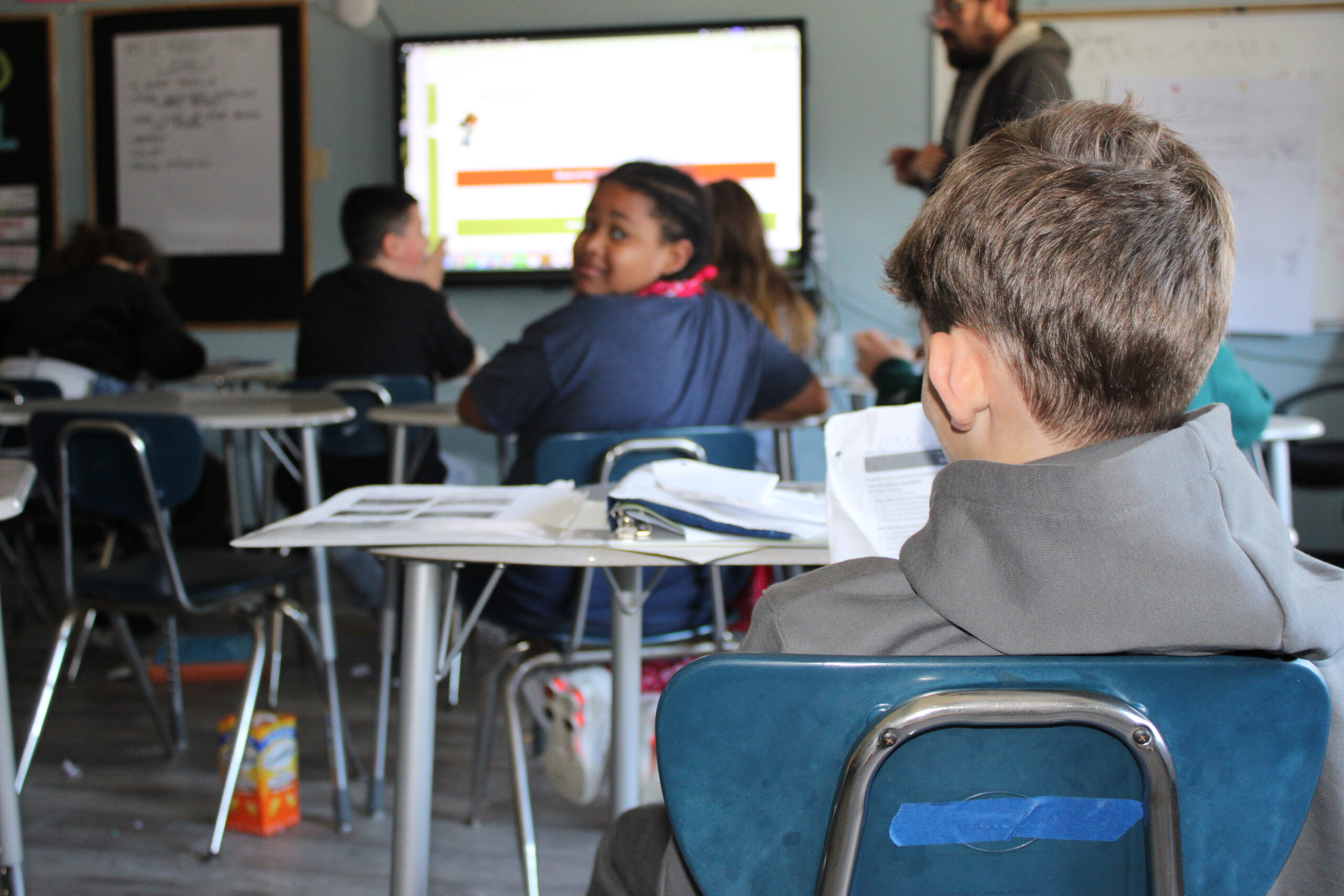 Grace students learning together in a classroom