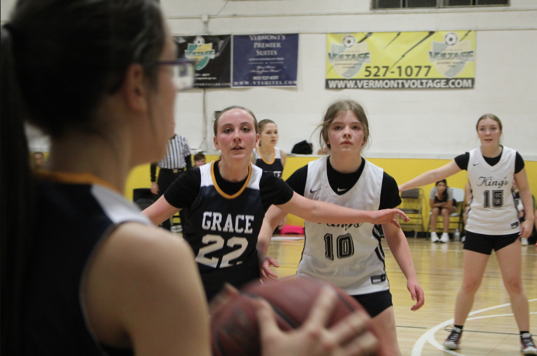Grace Christian School basketball players