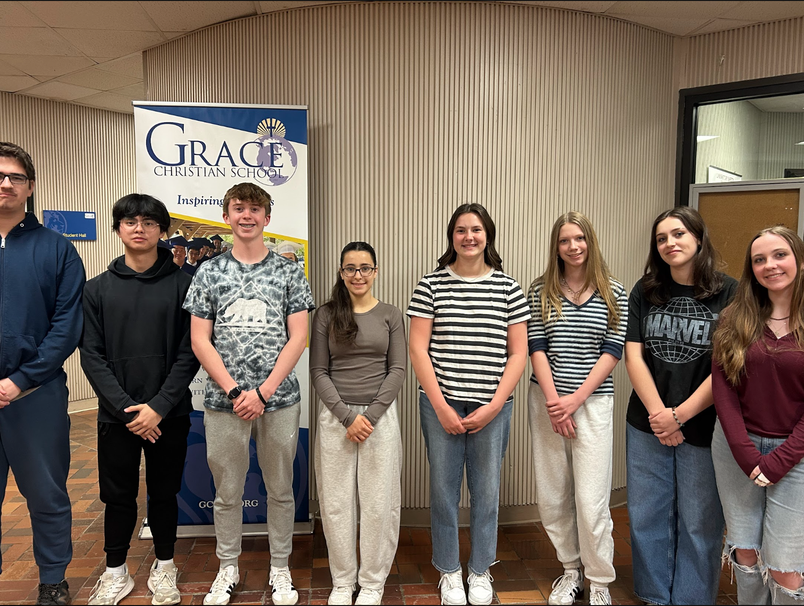 Grace Christian School National Honor Society students