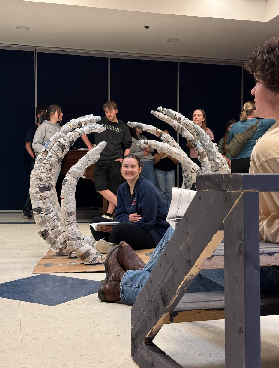 Grace Christian School students performing in a drama production