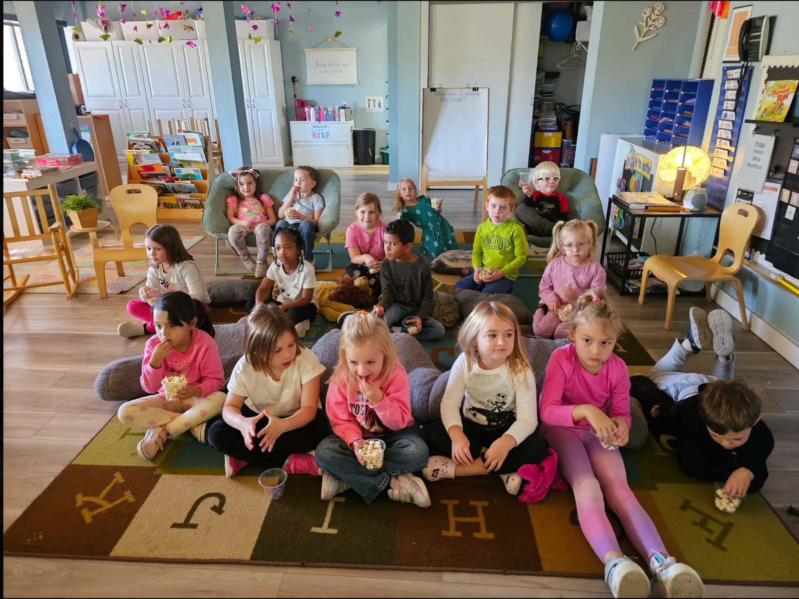 Grace students learning together in a welcoming classroom