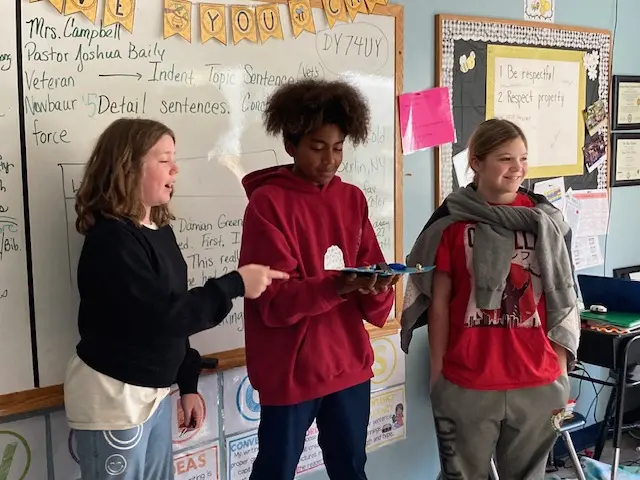 Students engaged in learning at Grace Christian School