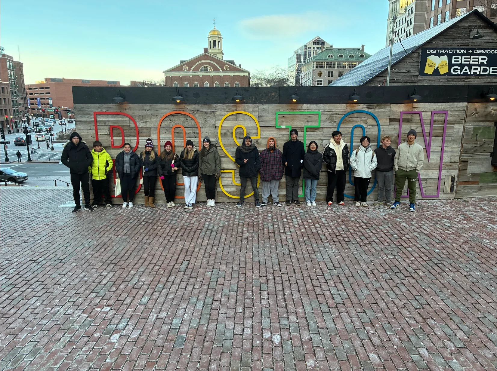 Grace Christian School students exploring Boston on an educational trip