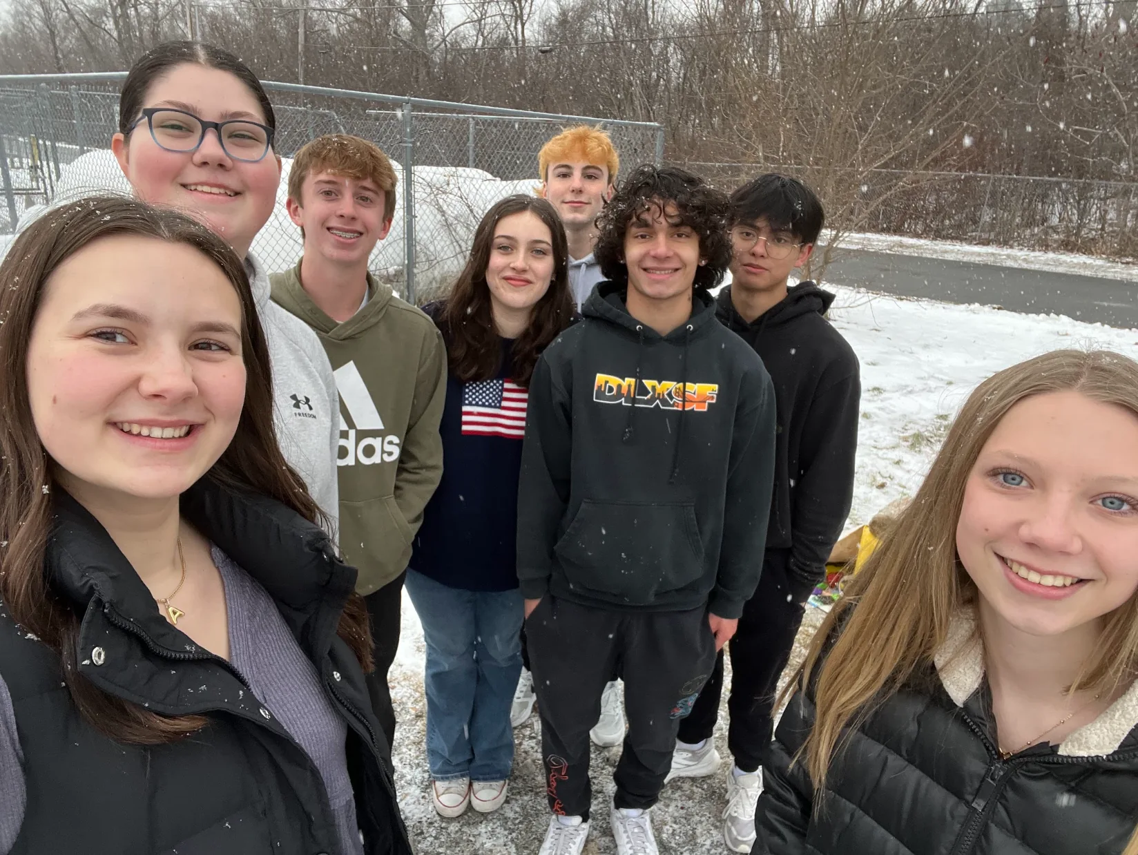 Grace Christian School high school students enjoying time together