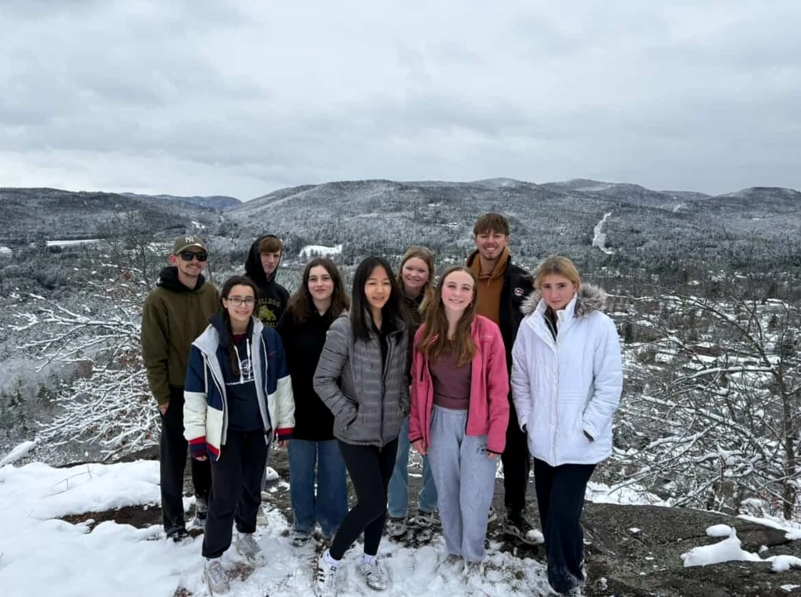 Grace Christian School students enjoying a winter trip together